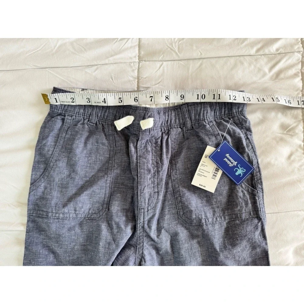 NWT Gymboree Blue Chambray Prairie Fields Shorts Size 12 Drawstring Pockets